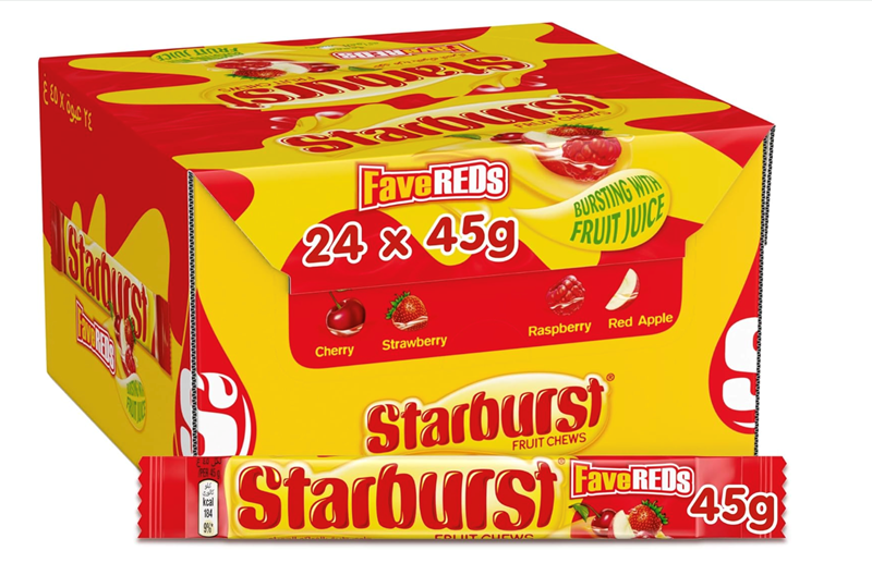 Starburst FaveREDs Fruit Chews 24×45g